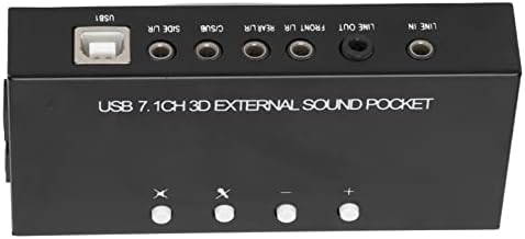 Card de som externo de som de canal estéreo 7.1 SC01, som surround Som Sound Sound Dual Microphone Input Stndoons Externo