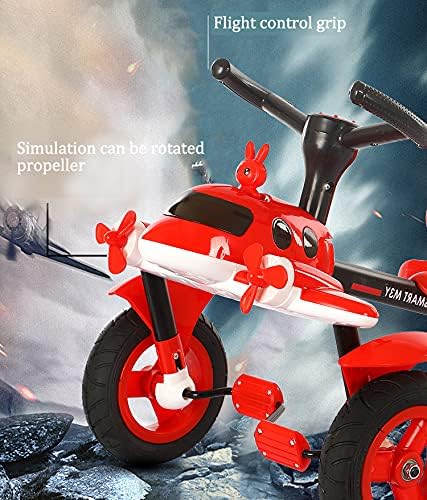 Yibaokids Children's Freth-Wheel Simulation Aircraft Drift Car, carro infantil com música e luzes, triciclo infantil de 1 a 8