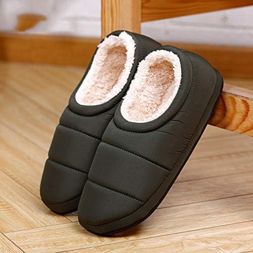 GPPZM Home Slippers Man Slippers House Sapatos de algodão Fleece Harm Anti-Skid Man Slippers