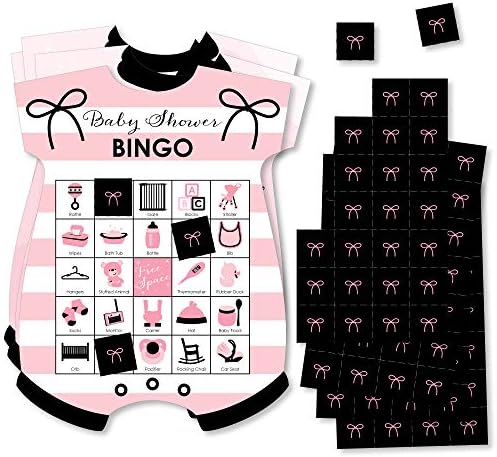 Big Dot of Happiness Paris, Ooh la La - Picture Bingo Cards and Markers - Paris temático Game Bingo em forma de chá de bebê - Conjunto de 18