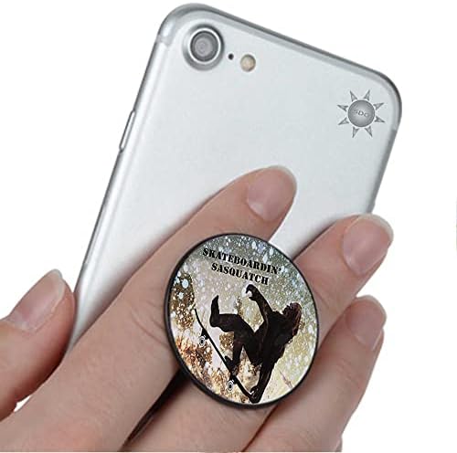 Skateboard Bigfoot Sasquatch Phone Grip Stand Cellphone encaixa iPhone Samsung Galaxy e mais