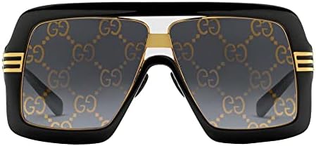 Gucci GG0900S COL. 001 Óculos de sol pretos com espelho cinza 60mm