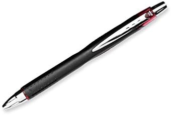 UNI-Ball 33921 ​​canetas de esfero de JetStream, ponto em negrito, preto, 12 contagem e jettream rt blx canetas de esfera retráteis médias, 1,0 mm, vermelho/preto, 12 pacote
