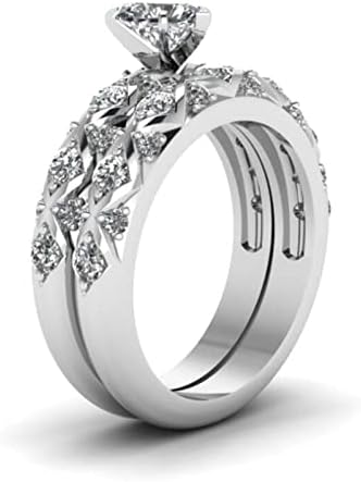 2023 Novos diamantes casais American Zircon Heart Ring completo e europeu diamantes pêssego Micro-Inlaid Pattern