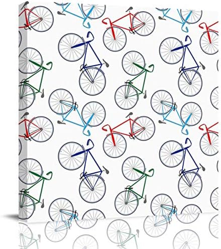 AppleBless Aild Painting on Canvas Bicycle Cartoon Simples Wall Art Decoração de casa colorida Modern Pictures Pintura para