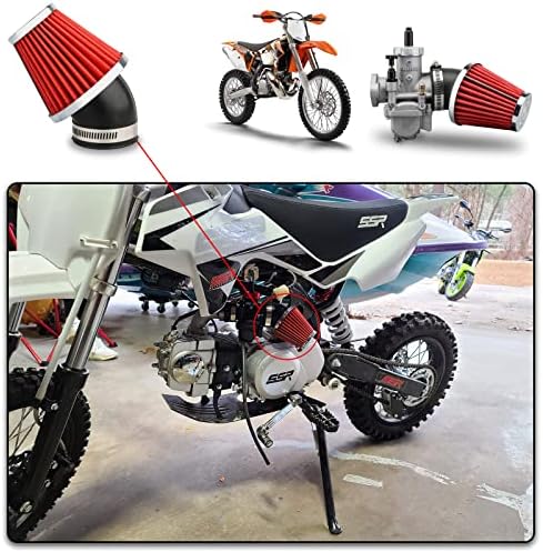 Filtro de ar nibbi de 48 mm ， filtro de ar de motocicleta filtro de ar de alto desempenho para pit bike honda yamaha suzuki kawasaki