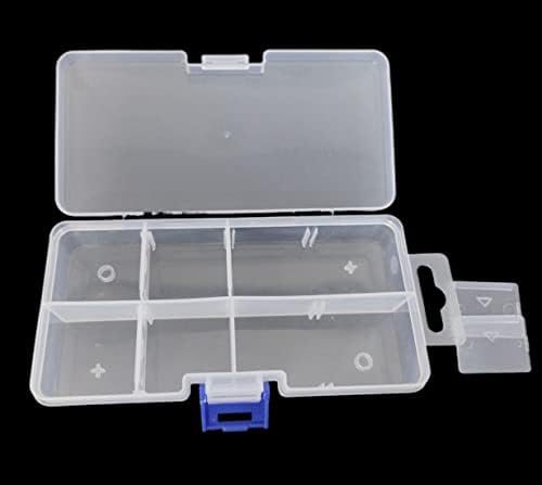 Caixa de armazenamento de plástico transparente com divisores ajustáveis, contas transparentes portáteis Brincho