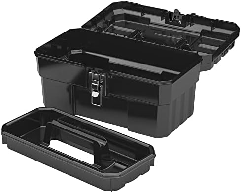 Akro-Mils 09514 Probox Caixa de ferramentas de plástico de 14 polegadas para ferramentas, caixa de ferramentas de armazenamento de hobby