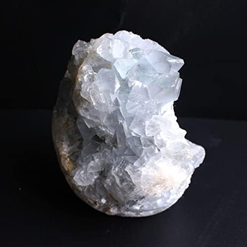 Seewoode ag216 1pc grande azul natural Clestite Crystal Cluster Druzy Blue Geode forma aleatória decoração mineral mini