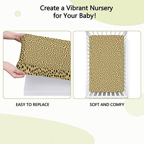 Folhas de mini berços com temas de animais, mini-berço portáteis lençóis de berço de fabricação de material Ultra