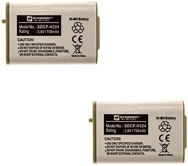 Baterias de telefone sem fio Synergy Digital, trabalha com o telefone VTech 89-1324-00-00 sem fio, o combo-pacote inclui: 2 x baterias SDCP-H324