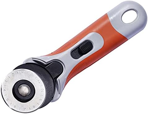 Luz portátil de 45 mm Gire o cortador de costura Corte de rolos seguros Faca redonda para corte de couro de corte para a mão Faca de roda do roda Cutter rotativo -