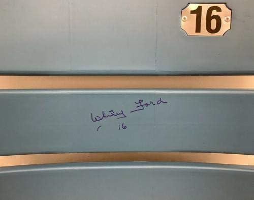 Whitey Ford assinou o banco de beisebol do Yankee Stadium Autograph MLB Steiner JSA - Bolalls autografados