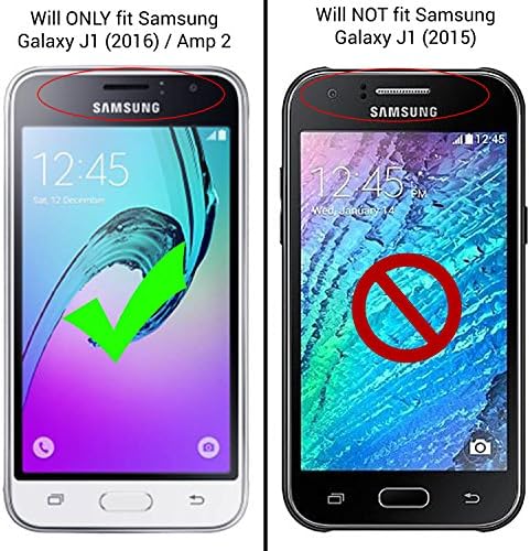 Case Galaxy J1, Case Galaxy AMP 2, Coveron Explorer Series Protetive Hybrid Telefone com coldre de clipe de cinto ajustável para Samsung Galaxy J1 / Galaxy AMP 2 - Blue
