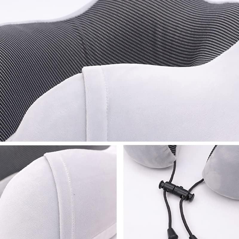 Travesseiro de viagem, travesseiro de pescoço de espuma de memória, suporte de 360 ​​graus na cabeça de um travesseiro de avião confortável com bolsa de armazenamento leve, com máscara ocular em 3D, tampões para os ouvido, U001-01