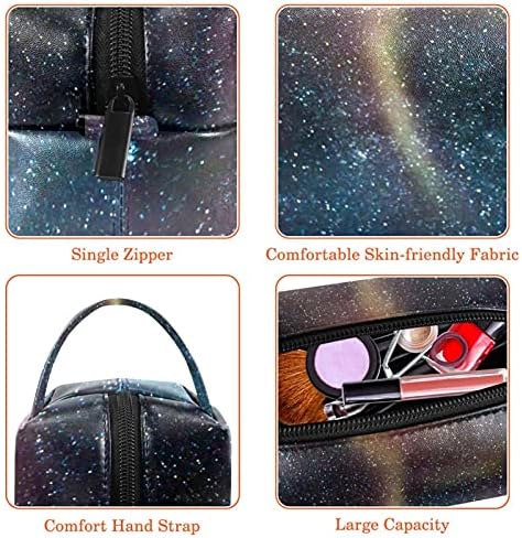 Leveis Space Sky Sky Via Láctea Microfibra Bolsa de Maquiagem Bolsa de Viagem à prova d'água Bolsa de cosméticos portátil Bolsa de higiene pessoal para mulheres Presentes de meninas