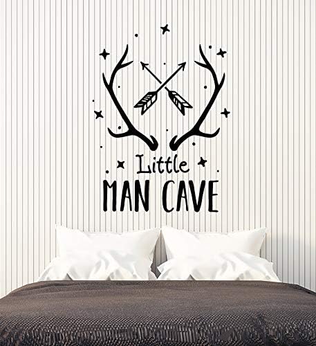 Decalque da parede de vinil Arrows Little Man Cave meninos adesivos de quarto de bebê mural decoração grande preto