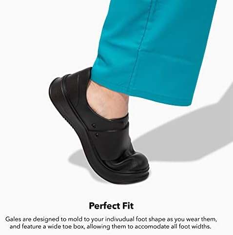 Gales Sapatos de enfermagem da linha de frente para mulheres e homens. Deslizamento confortável, calçados resistentes, resistentes