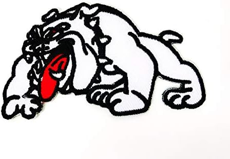 Th Bulldog Pit Bull Bull Pet fofo de desenho animado Logotipo de motocicleta Applique Bordoused costure em ferro em patch para