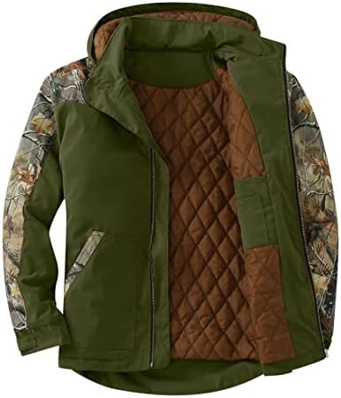 Casacos de inverno para homens, revestimento de algodão retrô espessos jaquetas quentes zíper de tampa removível Parkas Outwear Windbreaker