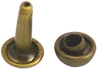 Wuuycoky bronze dupla tampa de cogumelo de garanhão de metal garanhão 6 mm e pacote de 6 mm de 100 conjuntos