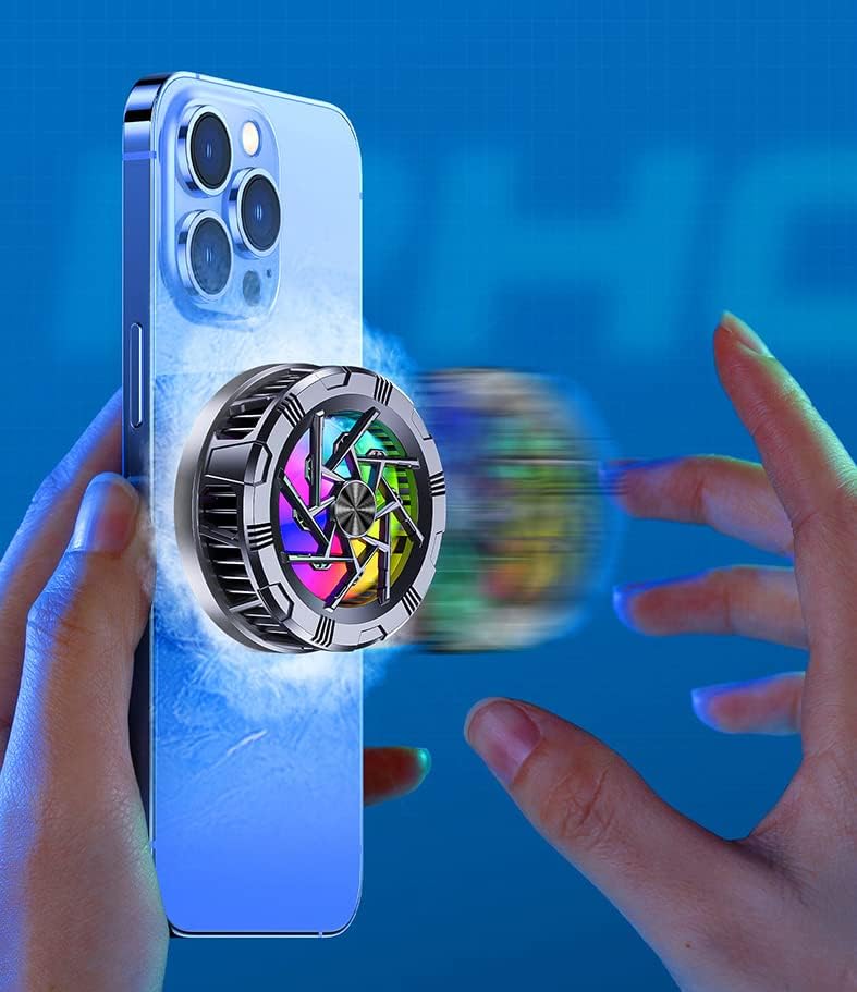 Cooler magnético do telefone para jogos ， radiador de telefone celular portátil com 30 modos ajustáveis, material de nano de sílica, motor super silencioso de alta eficiência, ventilador de refrigeração para smartphone/tablet/iPad