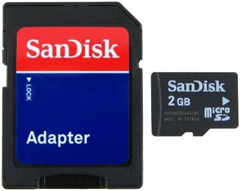 Cartão de memória Sandisk 2 GB MicroSD Transflash para HTC 8925 Touch Shadow Motorola Z6TV Samsung A737 A736 A747 I617 T539 T639 U700 GLEAM Pantech C810