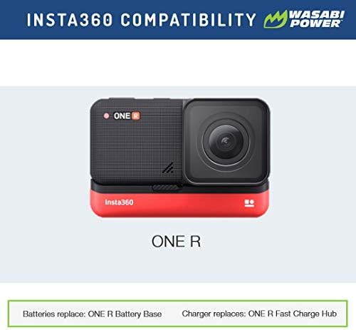 Carregador USB duplo Power Wasabi para Insta360 One R Compatível com Insta360 One R Camera