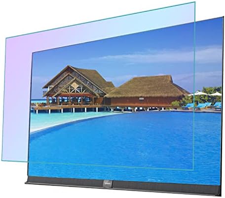 Kelunis TV Screen Protector, Anti Blue Light/Matte Anti-Glare LCD Display Protector Filme Faça a fadiga ocular de alívio leve leve, instalação fácil, 52
