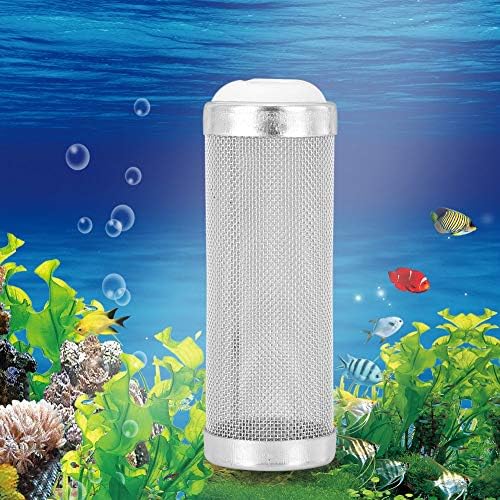 Filtro de ingestão de gloglow, 5 pcs aço inoxidável aquário de peixe filtro aquário filtro Protetor de aquário filtro