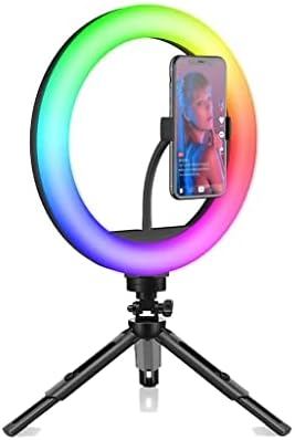 Mxiaoxia 26cm RGB Color Soft Ring Light Lâmpada de círculo remoto com suporte de tripé Fotografia preenche a iluminação