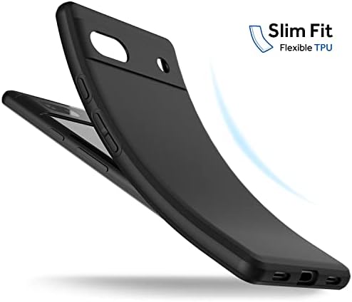 Dimik Case para Google Pixel 7A, Fin Slim Fit Soft Silicone acabamento fosco TPU TPU minimalista capa de capa compatível