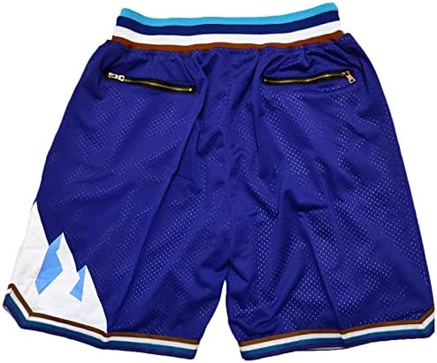 Shorts masculinos de basquete, shorts casuais retro com bolsos fãs de exercícios combinam shorts de clássicos de basquete seco rápido