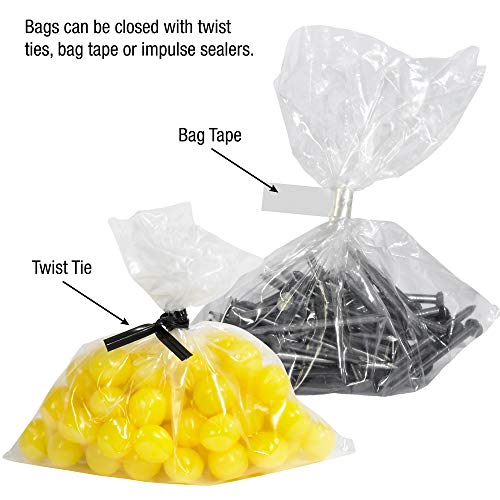 Top Pack Supply Flat 4 Mil Poly Bags, 8 x 28, Clear,