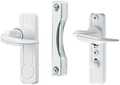 Segurança ideal no conjunto da porta da tempestade, para portas de tempestade 7/8 ”a 1-3/8” de espessura, maçaneta da porta de tempestade sem trava de chave, branco