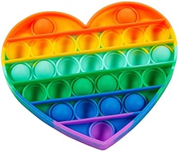 Fun Express Express Rainbow Heart Lotas Pops Popping Toys - 6 peças
