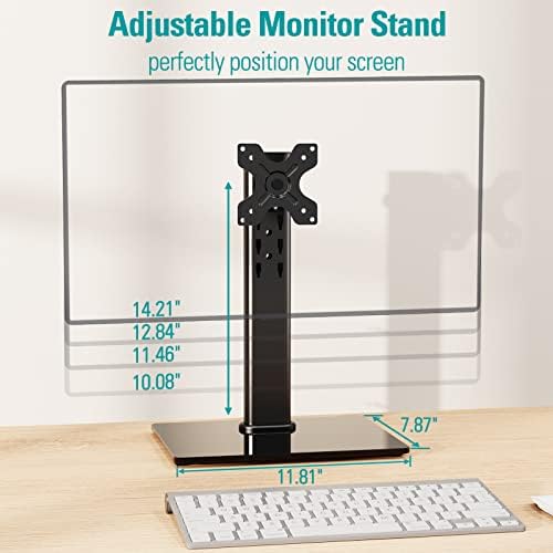 Mount Pro Monitor único Stand se encaixa no máximo de 32 polegadas/22 lbs na tela do computador, suporte de mesa de monitor livre