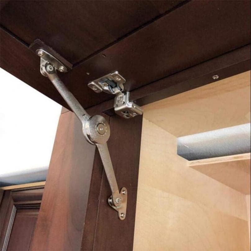 Suporte para a porta do armário Rod Liga de zinco Apoio à cozinha Fique de dobradiça de dobra mole de tampas de gota de armário de parada normal para a porta de móveis -