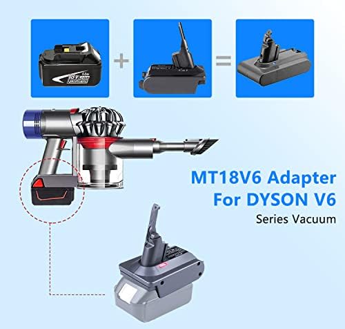 Adaptador V6 para Makita 18V Lítio-Ionbattery Converter para Dyson V6 Uso da ferramenta, para Makita 18V BL1830 BL1850 Compatível com bateria para Dyson V6