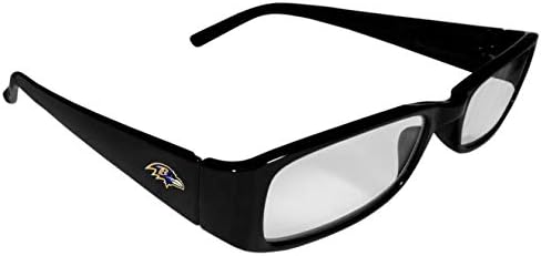 NFL Baltimore Ravens unissex Impresso de óculos de leitura, +1,75, preto, tamanho único