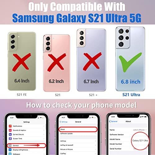 Ulirath para Samsung Galaxy S21 Ultra 5G 6.8 Case Caso Cute Desenvolvimento de desenhos animados Padrão Cappa Cool Funny Fashion