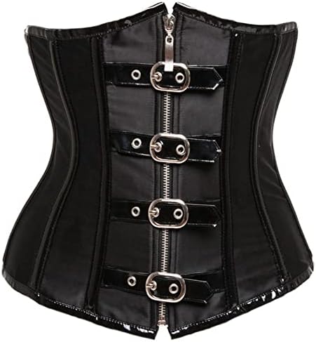 Banda de suor da cintura para mulheres túnica sexy feminina zíper gothicsteampunkwaist selo bodysutes acolchoados