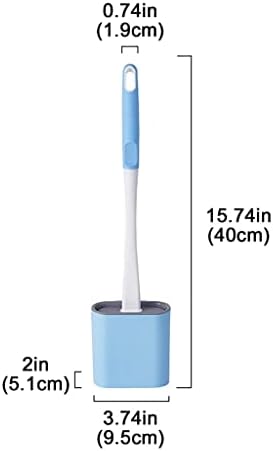 Pincel de vaso sanitário e conjunto de suporte, escova de vaso sanitário 2 peças escova de vaso sanitário sem saída para lavar o banheiro de limpeza de silicone de silicone