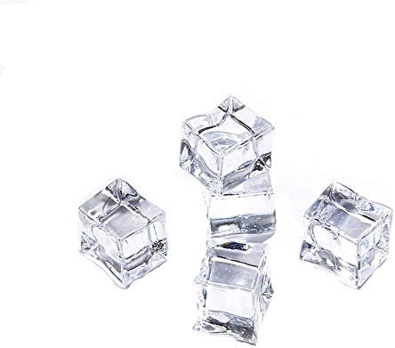 Anyumocz 50 PCs 20mm Clear Fake Ice Acrílico Decorativo Cubos de Gelo Display Para Decoração de Casamento Home Centro
