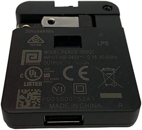 ADAPTOR ADCLIGT 5V CA/CC + Cabo de carregamento micro USB compatível com Wansview K5 Q5 B3 803RTB Câmera de segurança