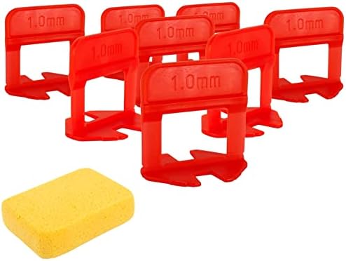 Sistema de nivelamento de telha emaistore 1/32 polegada - 2000 Spacers de ladrilhos - Sistema de nivelamento de espaçadores de ladrilhos para ladrilhos de cerâmica e instalação de pedra