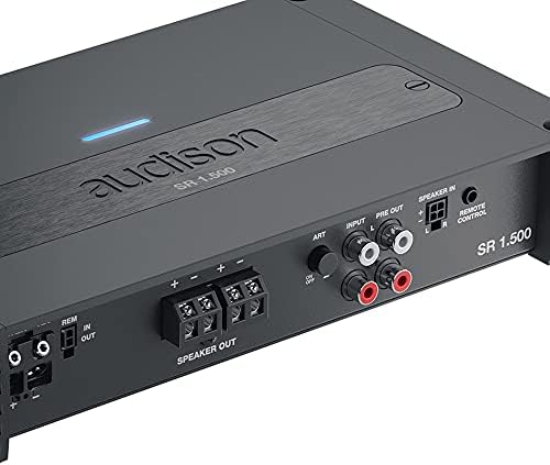Audison SR Series SR 1.500 1000W Mono amplificador com controle remoto do sub-volume VCR-S1 e SR 4.300 4 CH 85WX4 Amplificador