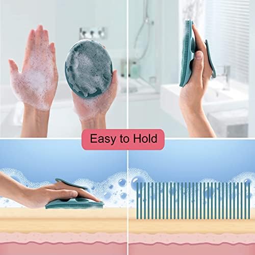 Esfriador de limpeza do corpo da escova facial de silicone no interior, fácil de segurar, adequado para pele sensível, delicada e seca
