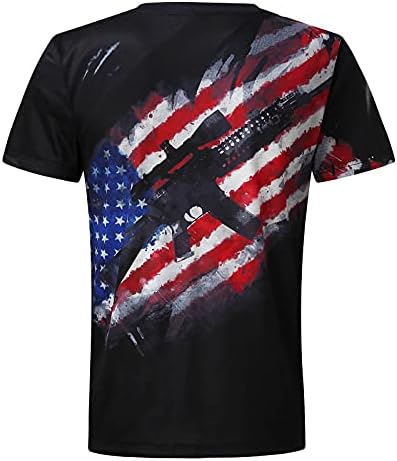Xxbr camisa de manga curta para homens, bandeira americana impressão de impressão gráfica camisetas patrióticas Muscle Workout