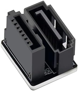 Cablecc único SATA 7pin fêmea a 360 graus angular 7pin Adaptador masculino para desktops ssd hdd placa -mãe placa -mãe
